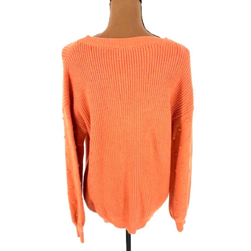 Andree By Unit Rust Orange Sweater With Raised Po… - image 3